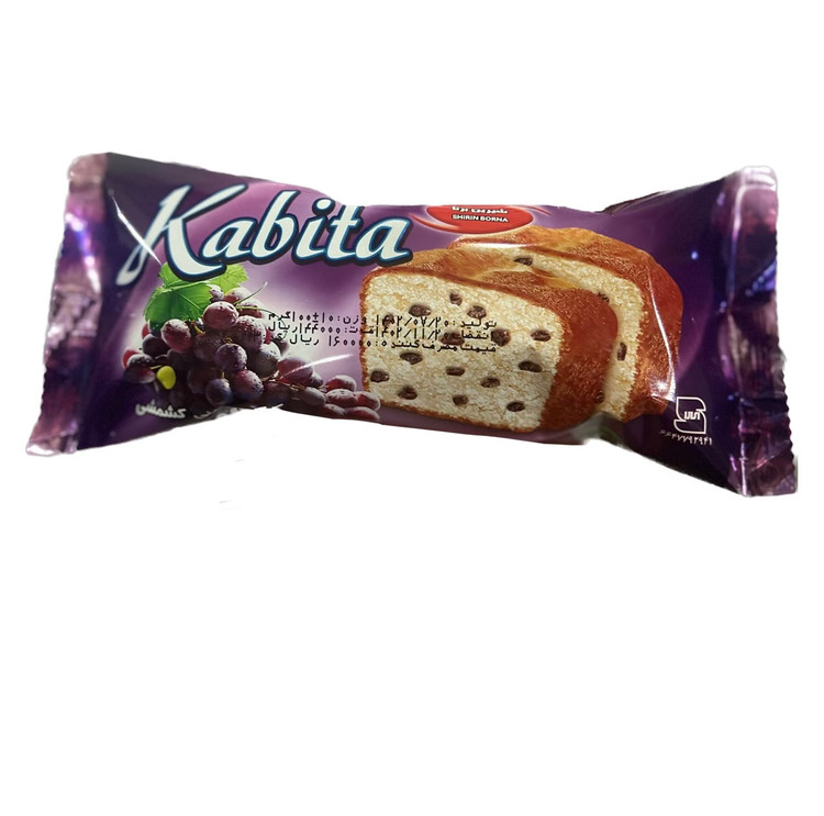 کیک صبحانه کشمشی۱۰۰ گرمی کبیتا تعداد در کارتن ۳۶ عددی