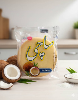 کلوچه ساده ساچی 90 گرمی با طعم نارگیل تعداد در کارتن ۵۰ عددی